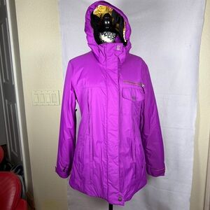 Powder Room Women's Purple Hooded ski snowboard Jacket size M. Functional sexy